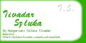 tivadar szluka business card